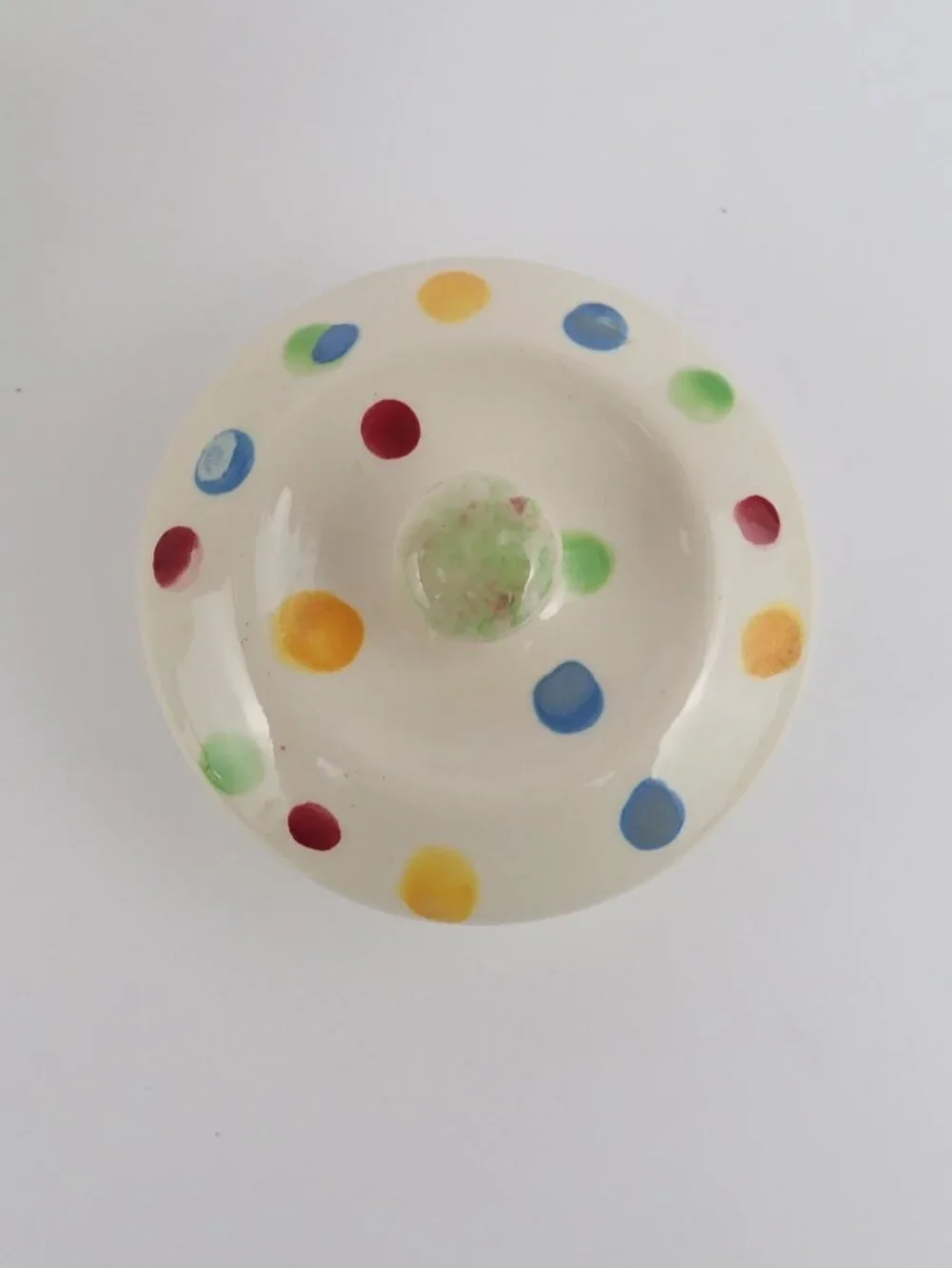 Ceramic Polka Dot Spotted Small Teapot W/Lid